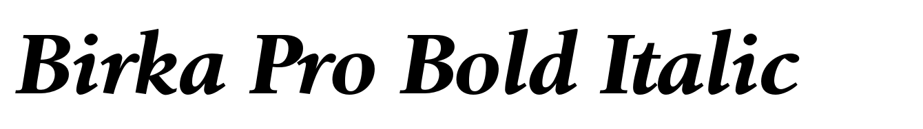 Birka Pro Bold Italic